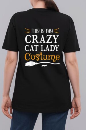This Is My Crazy Cat Lady Costume Funny Halloween Cat Lover Woman T-Shirt