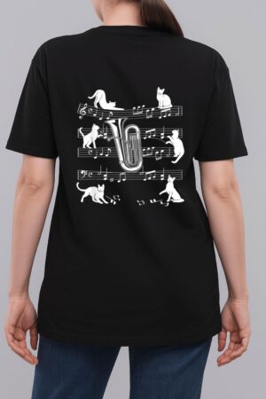 Tubist Cats for Cat loving Tuba player Woman T-Shirt