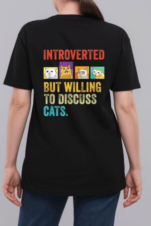 Vintage Introverted But Willing To Discuss Cats Woman T-Shirt