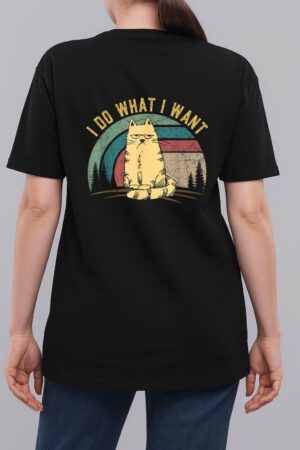 Vintage Meowy Cat Lovers Funny Cat I do what I want Cat Woman T-Shirt