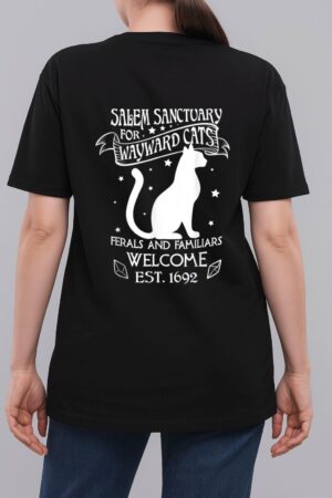 Witch Salem Sanctuary For Wayward Black Cats 1692 Gift Idea Woman T-Shirt