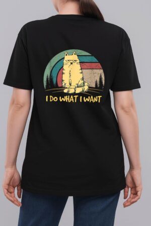vintage funny cat I do what I want with my cat funny gift Woman T-Shirt